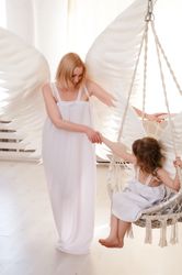 angel wings costume 2pcs set mother baby, white angel baby shower, wings family photo shoot, angel wings cosplay