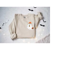 little ghost ice coffee shirt, ghost sweatshirt, halloween tee, cute ghost shirt, little ghost ice coffee sweatshirt