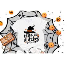 drink up witches shirt, halloween party shirt, halloween party outfit, halloween gift, halloween shirts for women, match