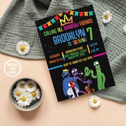 personalized file rainbow friends birthday invitations | rainbow friends invitation | rainbow friend invite | instant