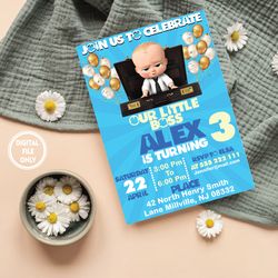 personalized file editable baby boss boy birthday invitation | boss baby party invitation | printable | invite instant