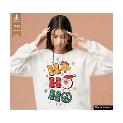 Ho Ho Ho png ,Christmas Sublimation, Santa png , Hippie Santa PNG, Christmas Shirt Design ,Sublimation File for Shirt De