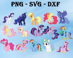 color pony svg, bundles my little pony svg, png,dxf, pdf, jpg...