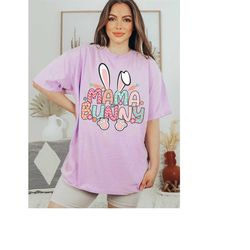 comfort colors mama bunny shirt, mama bunny baby bunny, pregnancy announcement easter, easter mama shirt, mama bunny tsh