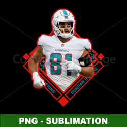 miami dolphins sublimation png - customizable football design - perfect for durham smythe fans