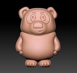 3d model stl cnc router and 3d printing file figurine winnie the pooh