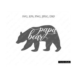 papa bear svg, bear svg, mama bear svg, mother's day svg, bear clip art, papa bear clipart, mama bear, cricut, silhouett