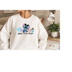 stitch sweatshirt, best day ever stitch & baby yoda snacks sweatshirt, disneyworld hoodie, disneyland hoodie, baby yoda