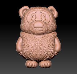 3d model stl cnc router and 3d printing file statuette winnie the pooh