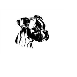 boxer dog svg, boxer clipart, boxer svg files for cricut, boxer silhouette svg, dog svg