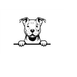 peeking pitbull svg, peeking pitbull clipart, peeking pitbull svg files for cricut