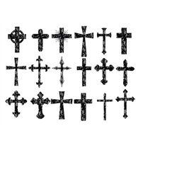 distressed cross svg, distressed cross clipart, distressed cross svg cut files for cricut, distressed crosses svg