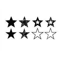 star outline svg, star outline svg files for cricut, distressed star outline svg, star clipart