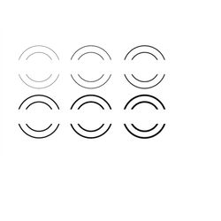 DOUBLE CIRCLE Frame SVG, Circle Monogram Svg, Double Circle Frame Cut files for Cricut, Split Circle Svg