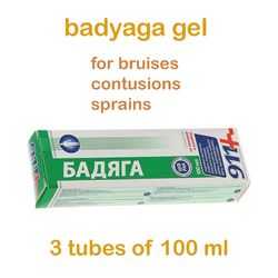 gel badyaga for bruises, contusions, sprains, for pigmented and acne rashes