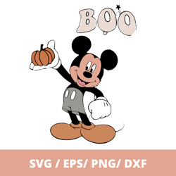 halloween mouse svg, halloween svg, halloween pumpkin svg, spooky trick or treat boo svg eps png dxf instant download