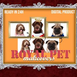 dress your pet in royal elegance! an excellent gift idea for your furry friend! pet makeovers