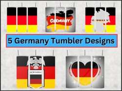5 germany / german tumbler design bundle - png images - 20 oz skinny tumbler designs sublimation printing