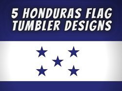 5 honduras tumbler design bundle - png images - 20 oz skinny tumbler designs sublimation printing