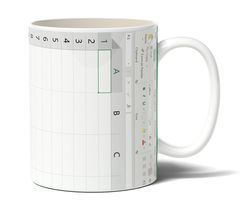 for excel spreadsheet table lovers - worker gift idea for coworker, accounting, boss, friend - 11 - 15 oz white coffee t