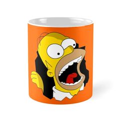 gluttonous homer the simpsons comedy tv show - novelty cute funny anniversary birthday present, 11 - 15 oz white coffee