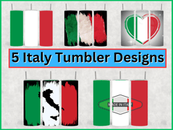 5 italy tumbler design bundle - png images - 20 oz skinny tumbler designs sublimation printing