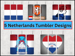 5 netherlands / dutch tumbler design bundle - png images - 20 oz skinny tumbler designs sublimation printing