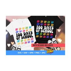 100 days of school svg png, 100 days of school shirt svg, tally marks svg, retro boho, 100 days of school, teacher 100 d