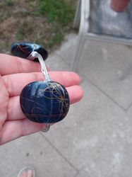 blue wire pumkin bangle bracelet