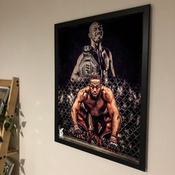 jon bones jones ufc poster, boxing poster, sports poster, noframed, gift