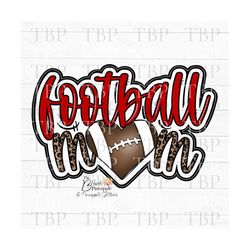 football design png, red football mom design,  football mom png, football sublimation design, football mom sublimation