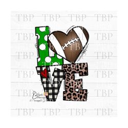 football design png, green love football design, football love design, football sublimation design, football love png