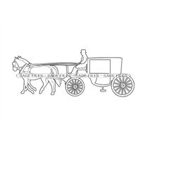 horse carriage outline svg, horse carriage svg, coach svg, coach clipart, coach files for cricut, cut files for silhouet