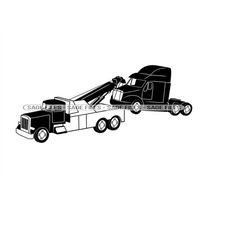 heavy duty tow truck 2 svg, tow truck svg, tow truck clipart, tow truck files for cricut, tow truck cut files for silhou