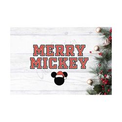 merry magical mouse with santa hat christmas svg png jpg for cricut and silhouette machines. fun vacation shirt idea.