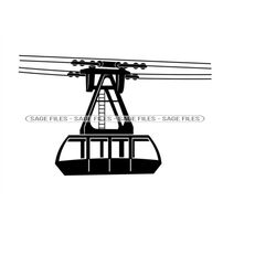 cable car svg, aerial tramway svg, cable car clipart, cable car files for cricut, cable car cut files for silhouette, pn