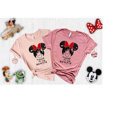 2024 disney with my bestie shirt, disney girl trip shirt, mickey minnie friends shirt, disney shirts, disney ears shirt,