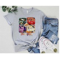 disney truck or treat t-shirt, disney cars halloween shirts, disney pixar cars happy hallo-wheel, spooky lightning mcque