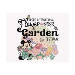 flower and garden festival 2023 png, mouse floral png, family vacation 2023 png, magical kingdom png, family vacation sh