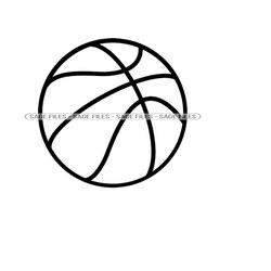 basketball outline 4 svg, basketball svg, basketball clipart, basketball files for cricut, basketball cut files for silh