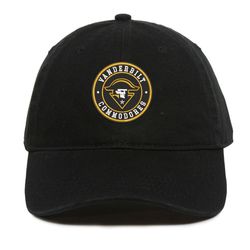 vanderbilt commodores embroidered baseball cap, ncaa logo embroidered hat, vanderbilt commodores football cap