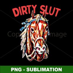 vintage horse sublimation png - punk rock aesthetic - unique retro sadness for edgy art prints