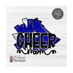 cheer design png, cheer mom pom pom and megaphone in blue png, cheer sublimation design, cheerleading png, cheer shirt d