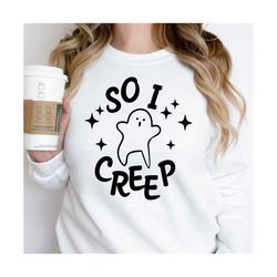 so i creep ghost hearts black halloween pastel aesthetic tshirt design digital download sublimation png