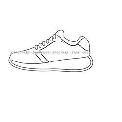 sneaker outline svg, sneaker svg, running shoes svg, sneaker clipart, sneaker files for cricut, cut files for silhouette