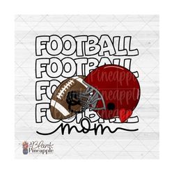 football design png, football mom outline helmet and football in maroon png, football mom png, football mom sublimation