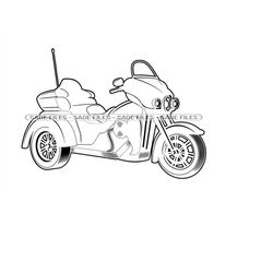 trike motorcycle outline 3 svg, motorcycle svg, motorcycle clipart, motorcycle files for cricut, cut files for silhouett
