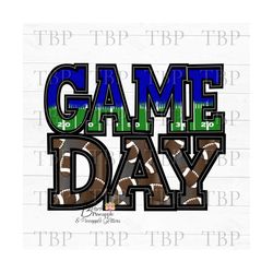 football design png, football game day royal blue football sublimation design, football design, football game day design