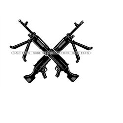 machine gun logo svg, gun svg, army svg, machine gun clipart, machine gun files for cricut, gun cut files for silhouette