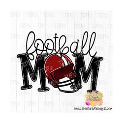 football png football mom with helmet black and crimson png football sublimation design, football png
